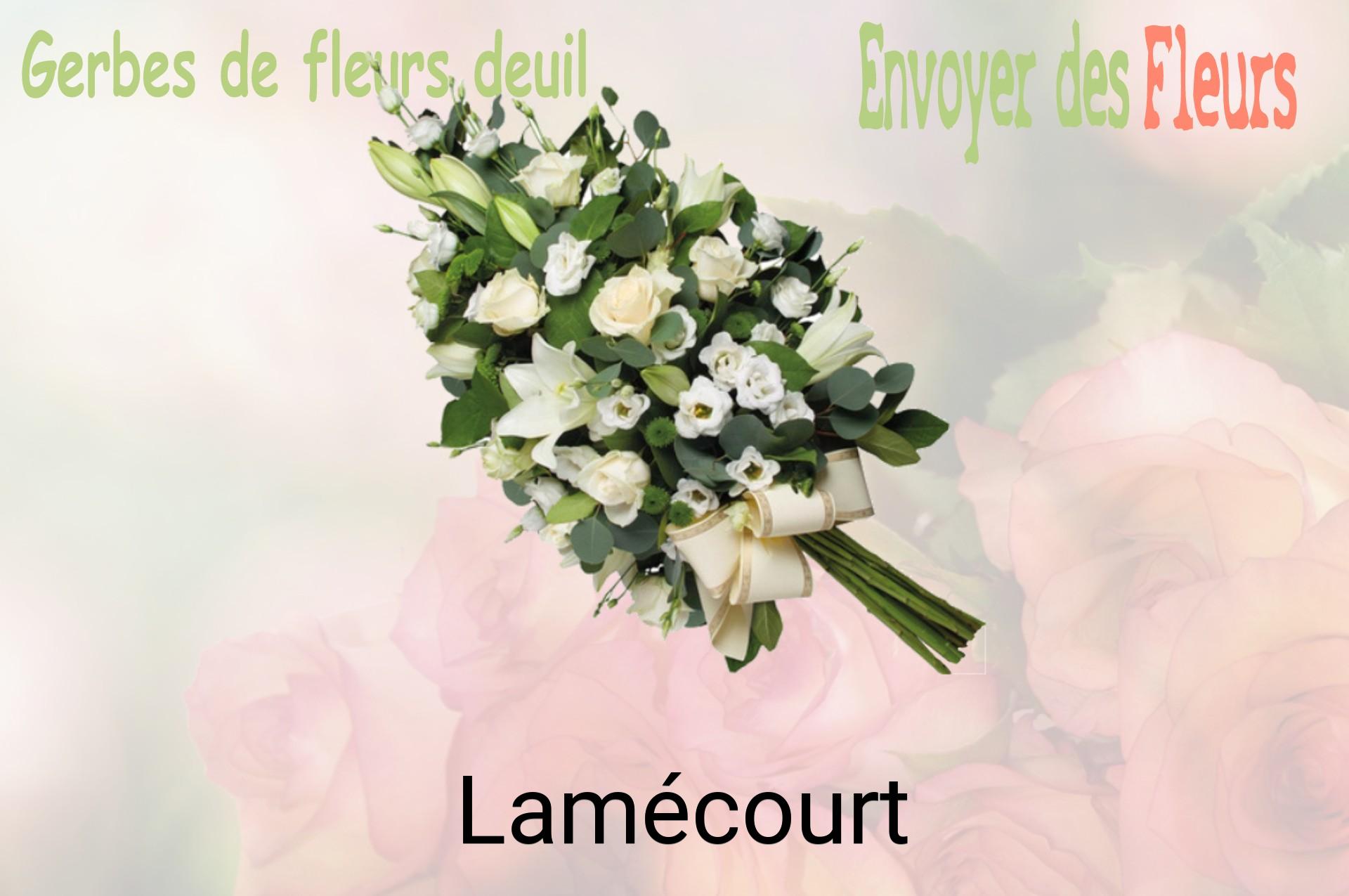 Gerbe de fleurs de deuil livrée à Lamécourt
